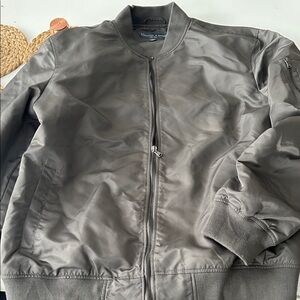 Zara Men's Gray Bomber Jacket